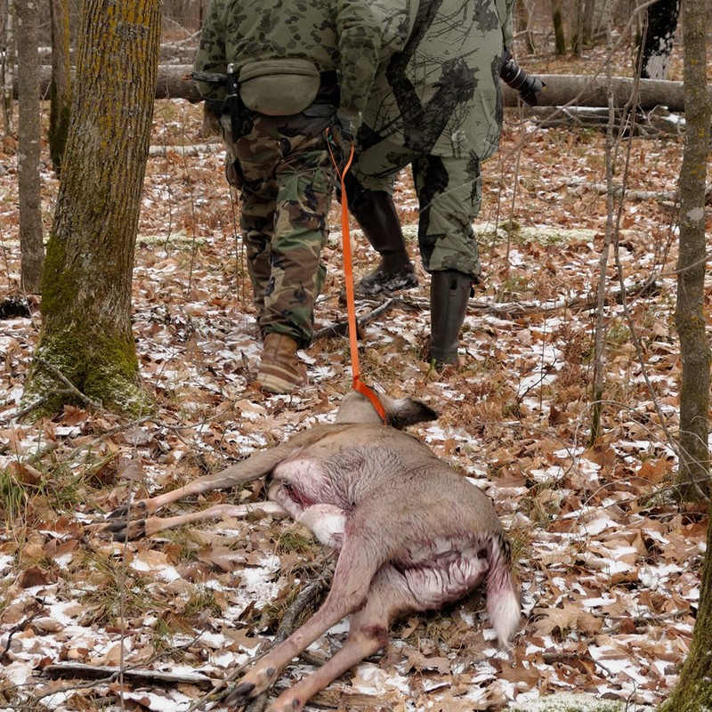 KINBOM 2pcs Deer Pull Strap, Orange Deer Puller Harness With