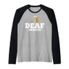 Hearing Aid Ear Disability Support Deaf Awareness Raglan Baseball Tee