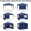 COBIZI 10x10 Pop Up Canopy Tent with 4 Removable Sidewalls,