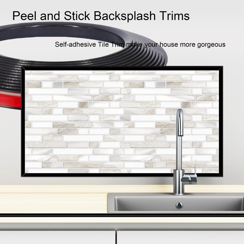KTINITK 20ft Outside Vinyl Corner Trim Peel and Stick for