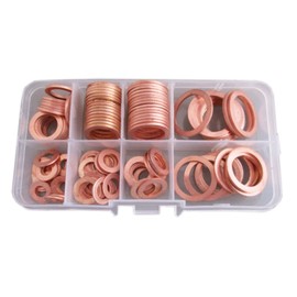 Nanairokan Copper Ring, Copper Crush, Washer, Sealing Ring, Seal Gasket, Gasket (120pcs)
