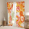 Feelyou Retro Hippie Flower Curtains for Bedroom (2 Panels, 42