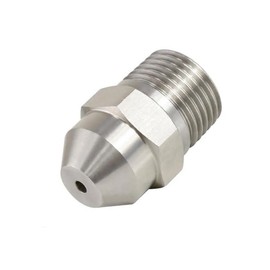 HATOOLHA 3/8 Zoll Edelstahl Hochdruck-Linear-Waschdüse Flüssigkeitssäulenreinigungsdüsen Wassersprühdüse (Öffnung 2.0)