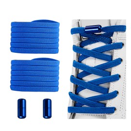 Alegrianan No Tie Shoelaces, Elastic Shoelaces for Adults/Kids，Elastic No Tie Shoe Laces, Blue, X-Large