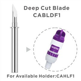 2 Pack Deep Cut Blade CABLDF1 for Brother ScanNCut, ScanNCut2, ScanNCut DX and DesignNCut, Using Higher Strength Tungsten Steel Material,Cut Including Foam and Balsa Wood, Silver