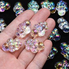 20 Pieces Tiny Fake Bubbles for Dollhouse Mini Bathtub 1:6 Miniature Dollhouse Accessories Bubble Decor for Fairy Garden Beach, Acrylic Bubble Beads