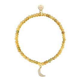 BuDhaGirl Luna Bracelet - Olive With Moon Charm