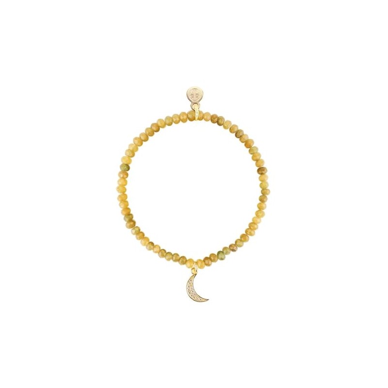 BuDhaGirl Luna Bracelet - Olive With Moon Charm