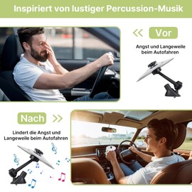 Car Crash Cymbals, 2 Pieces Car Accident Cymbals, Drum Cymbals for Car, Car Crash Cymbals Ventilation Slot, Mini Drum Cymbal for Car, Car Drum Cymbals, Car Musical Instrument Cymbals, for Car