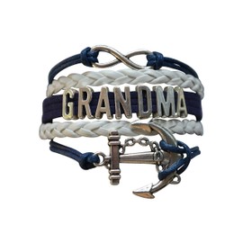 Infinity Collection Grandma Charm Bracelet, Nautical Anchor Bracelet, Sailor Bracelet, Nautical Jewelry Grandma Jewelry, Great Grandma Gift
