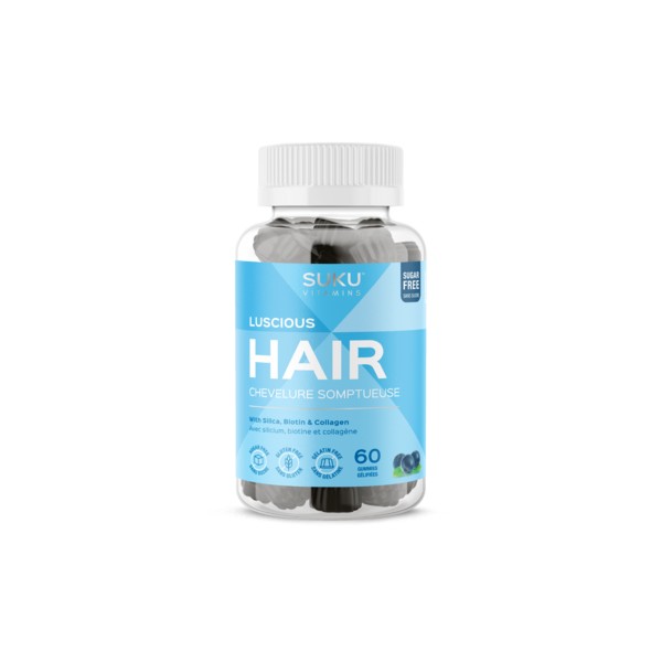 Suku Vitamins Luscious Hair Blueberry Bliss 60 Gummies