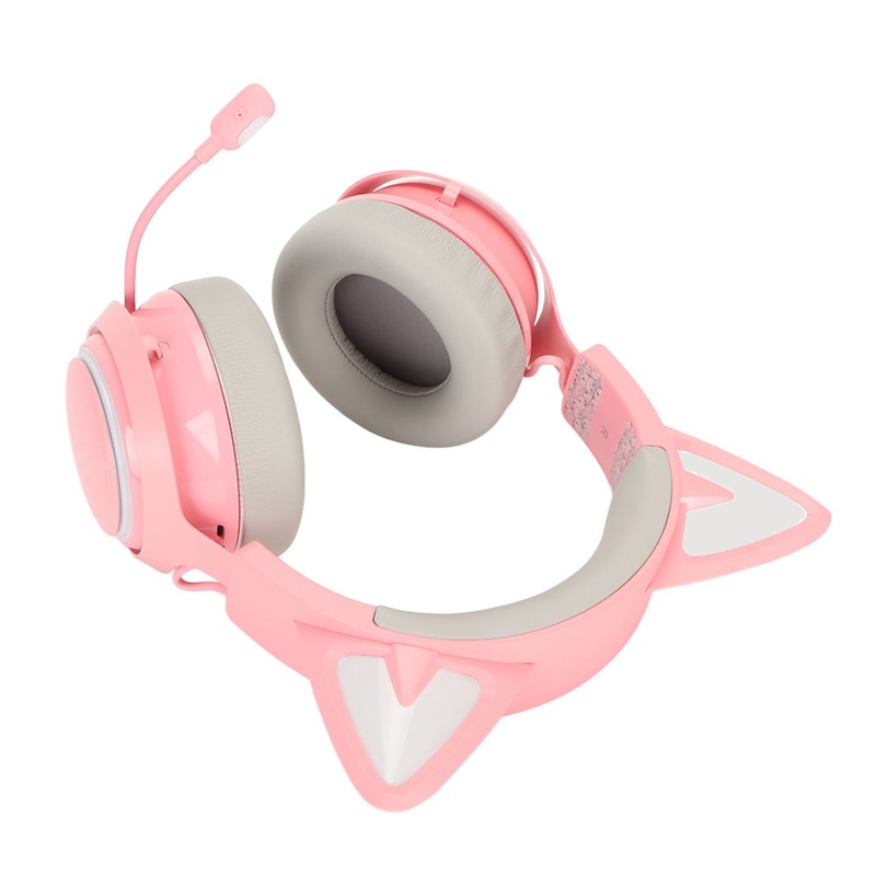 Cat Ear Gaming Headset RGB Light Bluetooth Wireless Headphones with