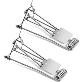 Qualirey 2 Pcs Outdoor Gopher Trap Easy Set Mole Trap Weather Resistant Gopher Killer Vole Killer for Lawn Garden Farm (Silver)