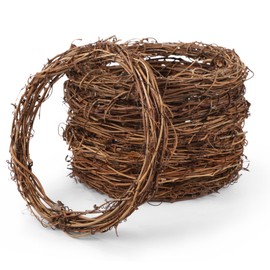 7PCS Grapevine Wreath Set, Natural Wooden Wicker Oval Grapevine Wreath, DIY Craft Garland Floral Hoops,10 inch Rustic Bare Circle for Handmade Christmas Decorations,Floral Arrangements