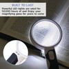 Handheld Magnifying Glass with Bright LED Lights and 5X Illuminated