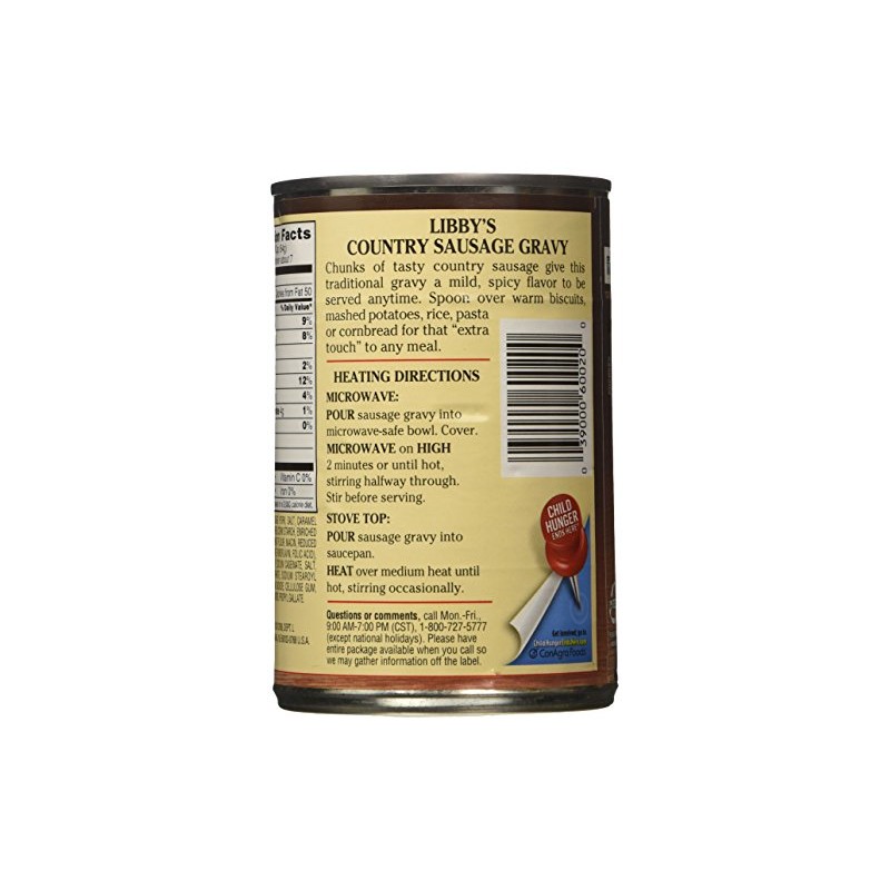 Libbys Country Sausage Gravy, 15 Ounce (Pack of 3)