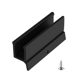 PalpitateC Black Sliding Shower Door Bottom Guide with Screw fits for Sliding Shower Doors, 1/2" Wide x 3" Long for Glass Shower Door Plastic Guide - 1 Pack