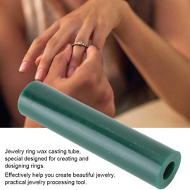 Carving Wax Ring Tube, Jewellery Ring Wax, Jewellery Ring Tool Green Carving Wax Tube, Jewellery Engraving Tool Shape Wax Ring Solid Carving Wax, for Making Rings Shape