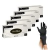 MaiMed Nitrile Black Disposable Gloves, Powder-Free, Pack of 100, S
