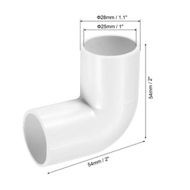 MECCANIXITY PVC Conduit Coupler 90 Degree Elbow Fittings 25mm Change Direction Terminating Coupler Connectors for Home Hose Electrical Conduit Pack of 12