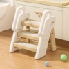 2-in-1 Foldable Toddler Step Stool for Bathroom Sink and Potty