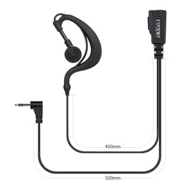 COODIO Earphones 1 Pin G-Shape Police Security Earphones Headset [in Cable PTT] Headphones Microphone for Motorola TLKR Walkie Talkie PMR