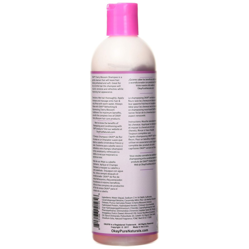 OKAY Cherry Blossom Shampoo, 12 Fluid Ounce