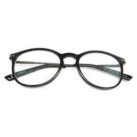 Foster Grant McKay Multifocus Round Reading Glasses Black (Black, 1.50)