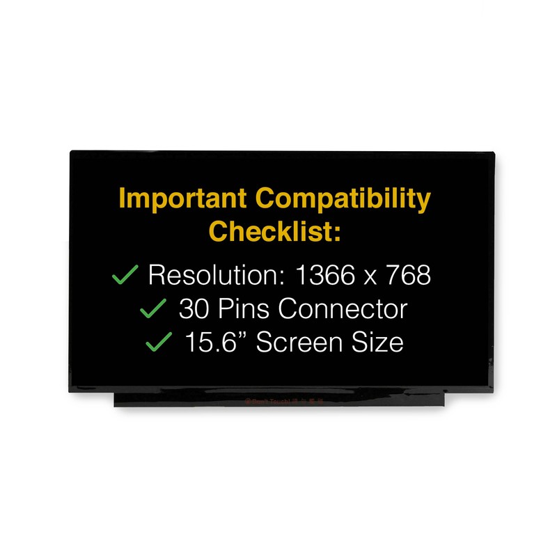 LCDBros Replacement Screen for HP 15-DW0083WM 30 Pins HD 1366x768