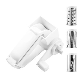 Tiardey 3 in 1 Kitchen Cheese Shredder Rotary Cheese Grater with Handle Hand Crank Kitchen Tool for Cheese Vegetables Fruits Nuts Slicer