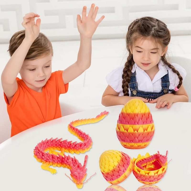 FANGHENG 3D Printed Dragon Egg Mysterious Dragon Toy Realistic Movable