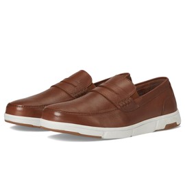 Nunn Bush Men's Luca Moccasin Toe Penny Loafer Lightweight Comfortable Slip-On, Cognac, 8 Wide