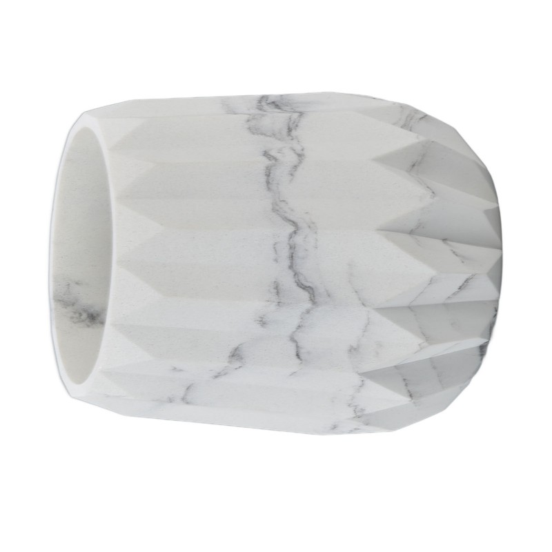 Makeup Brush Holder Durable Glossy Resin Large Capacity Modern Design