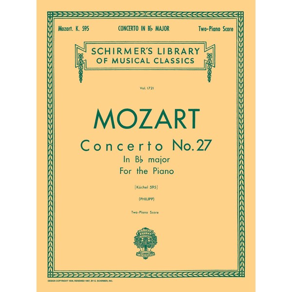 Concerto No. 27 in Bb, K.595: Schirmer Library of Classics