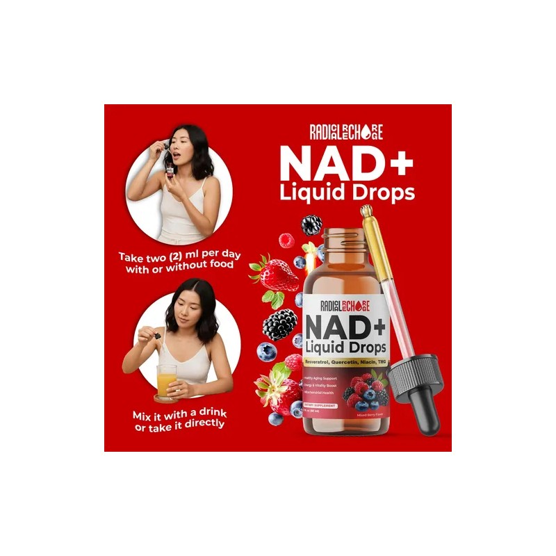 Radical Recharge Nad+ Gotas Líquidas 2 Fl Oz