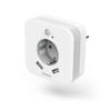 Hama LED Night Light with Socket, 2 USB A Outputs,