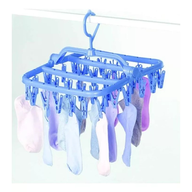 Misorel Set 3 Ganchos Multifuncional Cuadrado 36 Pinzas