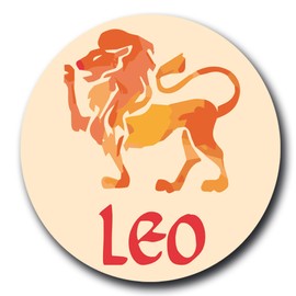 Magnet Me Up Leo Zodiac Sign Fridge Magnet Decal, 5 Inch Round, Cool Collection Perfect for Refrigerator, Dishwasher, Kitchen Organizer, or Any Other Magnetic Surface