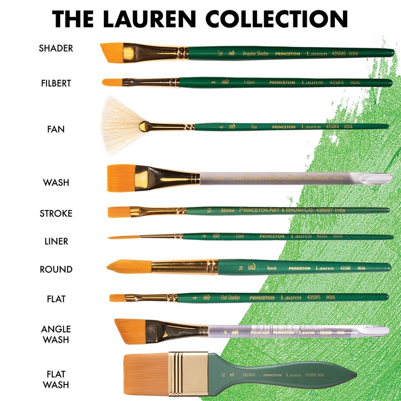 Princeton Lauren Paintbrush, Size 4, Evergreen