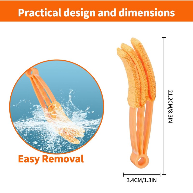 LZJPECES 6 Pcs Window Venetian Blind Cleaner Duster Tool, Microfiber