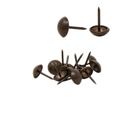 House2Home Upholstery Tacks for Furniture, 7/16" Upholstery Nail Heads for Furniture Trim, Old Gold Decorative Nails for Wood and Upholstered Furniture, 100 Decorative Nail Heads, Nailhead Trim Kit
