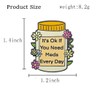 Ficsowy Dayhumorous Pill Bottle Enamel Pin, It's Ok If You