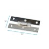 Renovators Supply Manufacturing H Cabinet Hinges 3.5 in. Chrome Finish