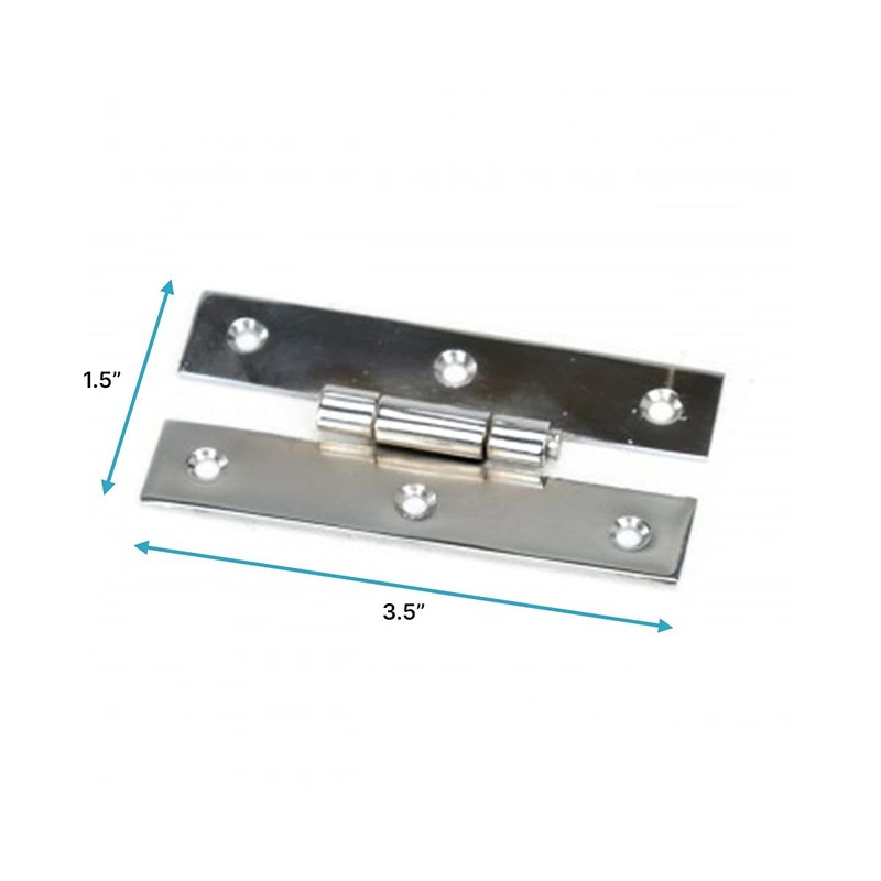 Renovators Supply Manufacturing H Cabinet Hinges 3.5 in. Chrome Finish
