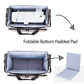Luxja Sewing Machine Bag Sewing Machine Storage Bag with Removable Pad Carrying Bag for Sewing Machine and Accessories (Fits Most Standard Sewing Machines)
