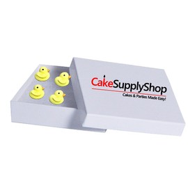 Set of 30 Edible Royal Icing Yellow 7/8" Duck/Ducks Cupcake Decoration Toppers