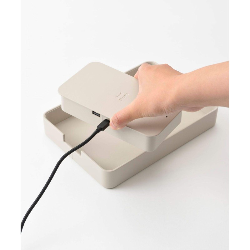 BRUNO Wireless Charger Greige Bruno Wireless Charger Desk Organizer for