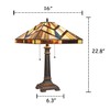 Capulina Tiffany Table Light, 2 Light Tiffany Style Table Lamp,