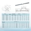 BEVDICNC Linear Rails 2PCS SBR20-300mm and 4 PCS SBR20UU Carriage