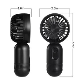Mini Portable Fan 2 Pack, Cute Handheld Fan Battery Operated Lightweight Small Personal Fan with 3 Speeds and USB Rechargeable Eyelash Fan for Stylish Girl Kids Women Men Office Outdoor Travel Camping